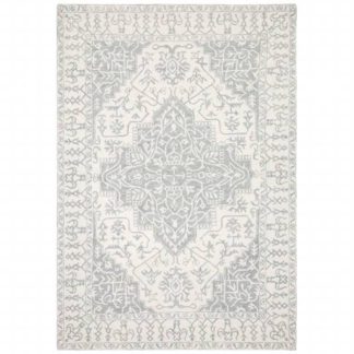 An Image of Bronte Wool Rug Silver