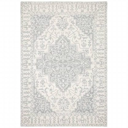 An Image of Bronte Wool Rug Silver