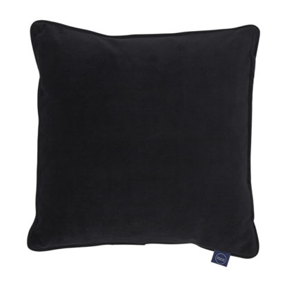 An Image of Plush Velvet Cushion Black
