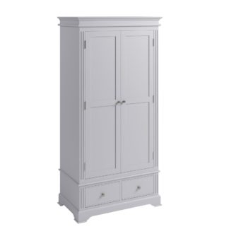 An Image of Pewter Grey 2 Door Wardrobe Grey