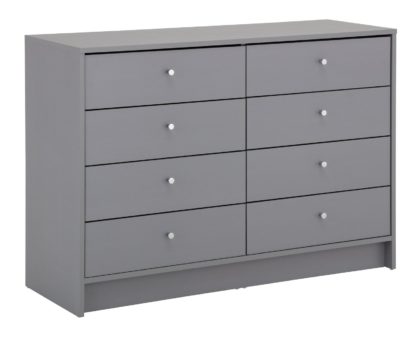 An Image of Habitat Malibu 4 + 4 Drawer Chest - Grey