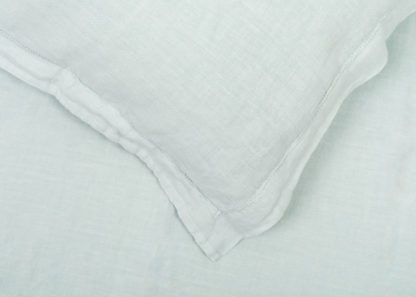 An Image of Heal's Washed Linen Mint Fitted Sheet King