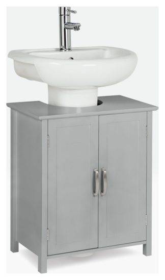 An Image of Argos Home Tongue & Groove Under Sink Unit - Grey