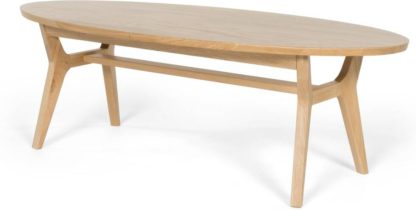 An Image of Jenson Oval Coffee Table, Oak