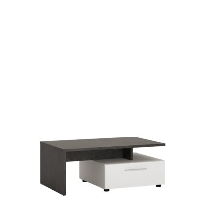An Image of Solan 2 Drawer Coffee Table - Grey & White