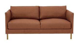 An Image of Habitat Hyde 2 Seater Leather Sofa - Tan