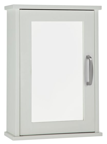 An Image of Argos Home Tongue & Groove Mirrored Cabinet - White