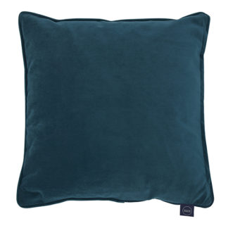 An Image of Plush Velvet Cushion Petrol