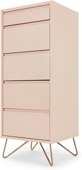 An Image of Elona Vanity Chest Of Drawers, Dusk Pink