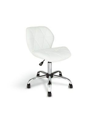 An Image of Habitat Boutique Faux Leather Office Chair - White