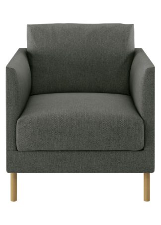 An Image of Habitat Hyde Charcoal Fabric Armchair