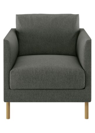An Image of Habitat Hyde Charcoal Fabric Armchair