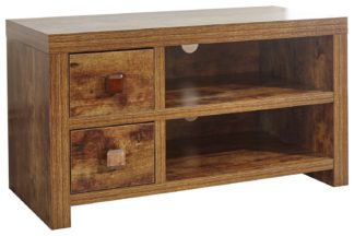 An Image of Jakarta 2 Drawer TV Unit - Mango Wood Effect