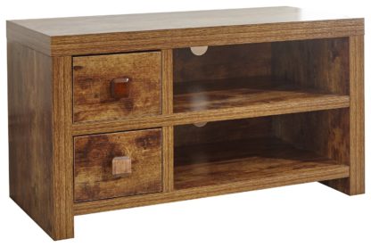 An Image of Jakarta 2 Drawer TV Unit - Mango Wood Effect