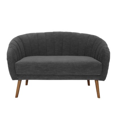 An Image of Romilly Chenille 2 Seater Sofa - Dark Grey Green