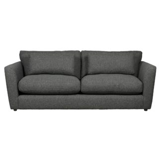 An Image of Esther Fleck Fabric 3 Seater Sofa Charcoal