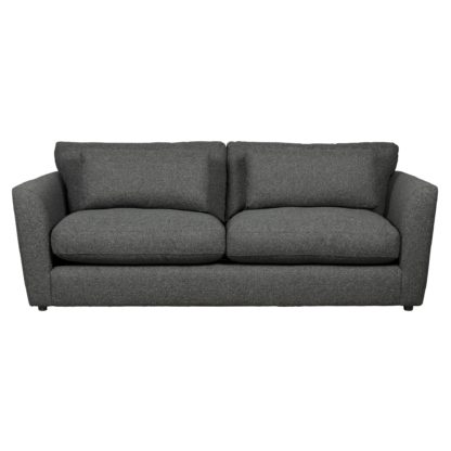 An Image of Esther Fleck Fabric 3 Seater Sofa Charcoal
