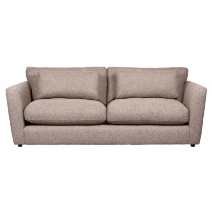 An Image of Esther Fleck Fabric 3 Seater Sofa Charcoal