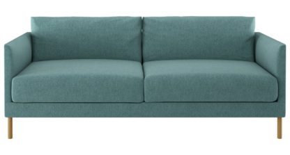 An Image of Habitat Hyde 3 Seater Fabric Sofa - Teal