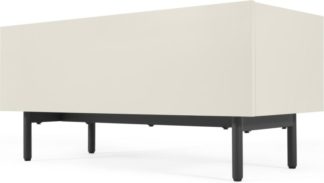 An Image of MADE ESSENTIALS Mino Media Unit, Oak and Ivory White