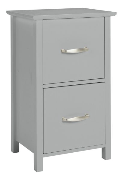 An Image of Argos Home Tongue & Groove 2 Drawer Unit - Grey