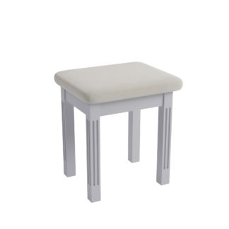 An Image of Pewter Dressing Table Stool Grey