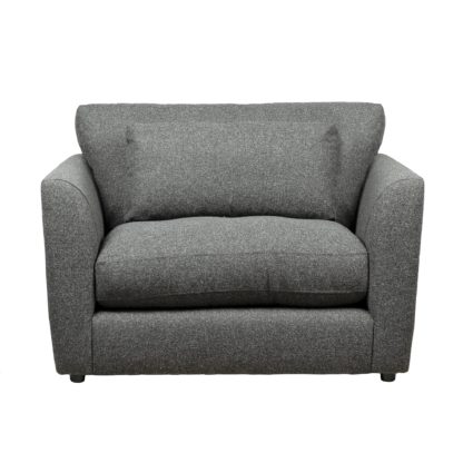 9897727a6a18f16fe9f74c3f3bb260118e57837104c00349f48b243b45859514.jpg An Image of Esther Fleck Fabric Snuggle Chair Charcoal