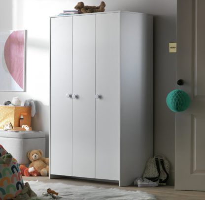 An Image of Argos Home Juno 3 Door Wardrobe - White