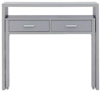 An Image of Regis 2 Drawer Console Desk - Grey