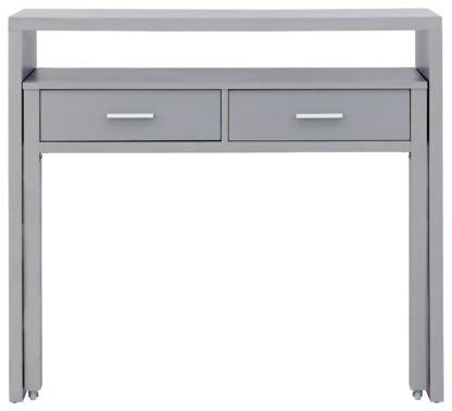 An Image of Regis 2 Drawer Console Desk - Grey