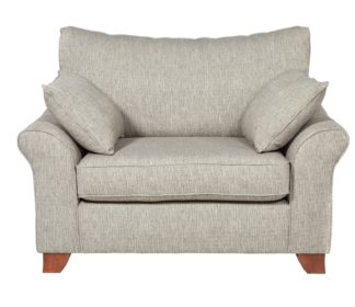 An Image of Habitat Gracie Fabric Cuddle Chair - Grey