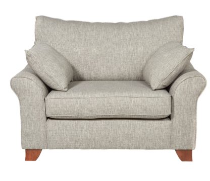 An Image of Habitat Gracie Fabric Cuddle Chair - Grey