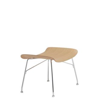 An Image of Kartell Smartwood Footstool Light Wood