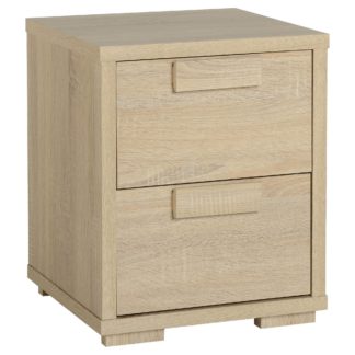 An Image of Cambourne 2 Drawer Bedside Table Natural