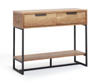 An Image of Habitat Nomad Console Table - Oak