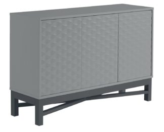 An Image of Habitat Zander Textured Large Sideboard - Grey