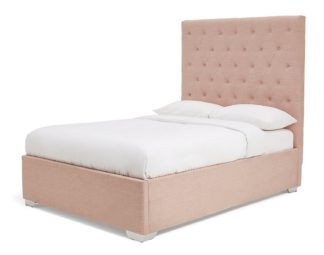 An Image of Habitat Monique Double Bed Frame - Pink