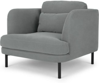 An Image of Herman Arm Chair, Finch Grey Cotton