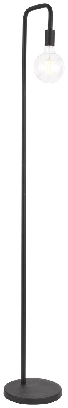 An Image of Argos Home Rayner Industrial Floor Lamp - Black