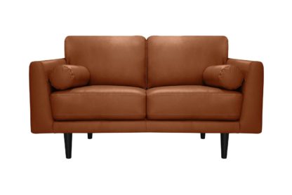 An Image of Habitat Jackson 2 Seater Leather Sofa - Tan