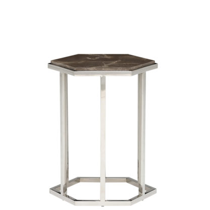 a147798e1e671dde4cef358991338a8c88faa7aace3978008cb8e72c7fcd4ee9.jpg An Image of Zion Hexagonal Marble Accent Table Amani Dark