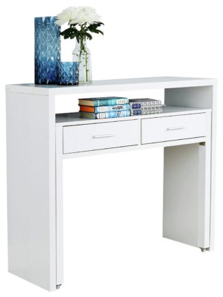 An Image of Regis 2 Drawer Console Desk - White