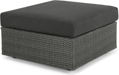 An Image of Cordon Garden Modular Ottoman, Dark Grey