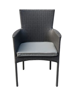 An Image of Argos Home Havana Metal Stacking Chair - Grey