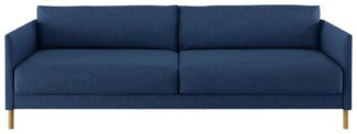 An Image of Habitat Hyde 3 Seater Fabric Sofa Bed - Blue