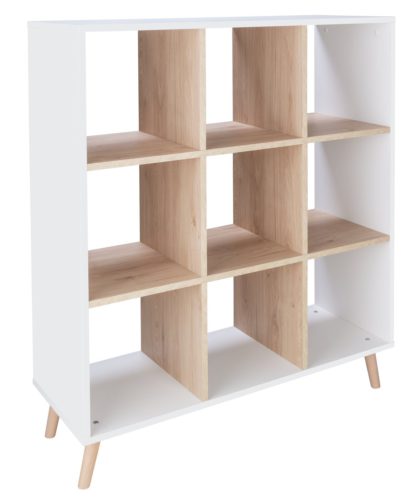 An Image of Habitat Skandi 3 x 3 Storage Unit - White Two Tone