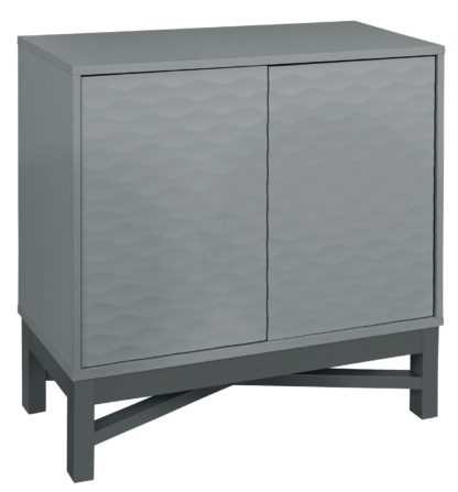 An Image of Habitat Zander Textured Small Sideboard - Grey