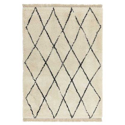 An Image of Rocco Diamond Rug Cream