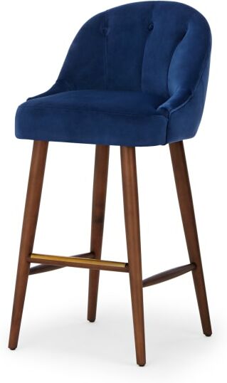 ad32b9a515a688f25ae8bf61999b3a808f2d07e107fd81c35fccadb6ea3ea46e.jpg An Image of Margot Barstool, Electric Blue Velvet