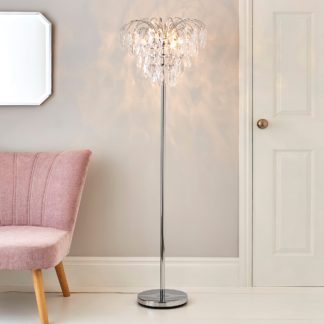 An Image of Parla Chrome Floor Lamp Chrome